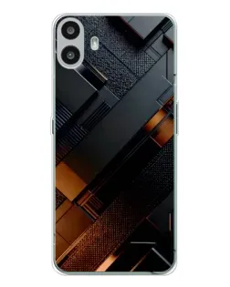 Чохол для Nothing CMF Phone 1 з картинкою «Чорні геометричні блоки»
