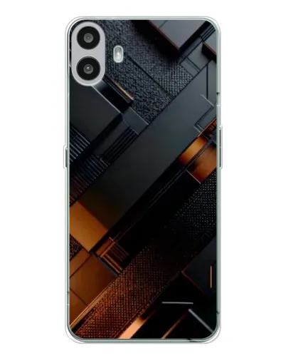 Чохол для Nothing CMF Phone 1 з картинкою «Чорні геометричні блоки»