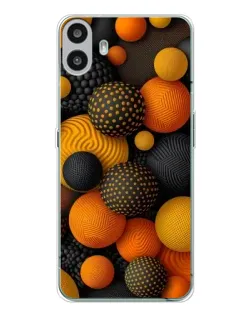Чохол для Nothing CMF Phone 1 з картинкою «Об'ємні помаранчеві сфери»