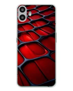 Чохол для Nothing CMF Phone 1 з картинкою «Червона глянцева сітка»