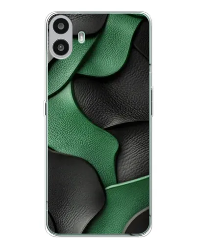 Чохол для Nothing CMF Phone 1 з картинкою «Зелені шкіряні хвилі»