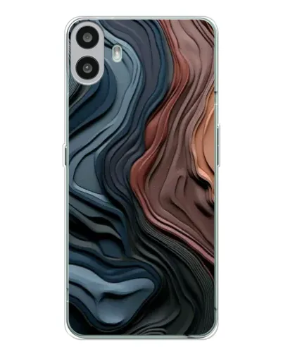 Чохол для Nothing CMF Phone 1 з картинкою «Кольорові хвилі каньйону»