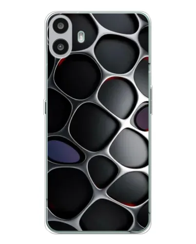 Чохол для Nothing CMF Phone 1 з картинкою «Об'ємна темна решітка»