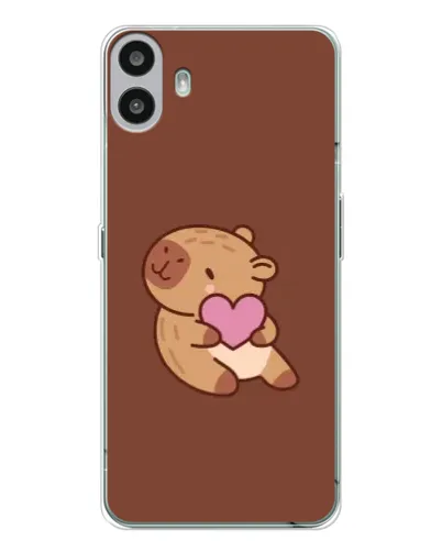 Чохол для Nothing CMF Phone 1 з картинкою «Капібара з серцем»