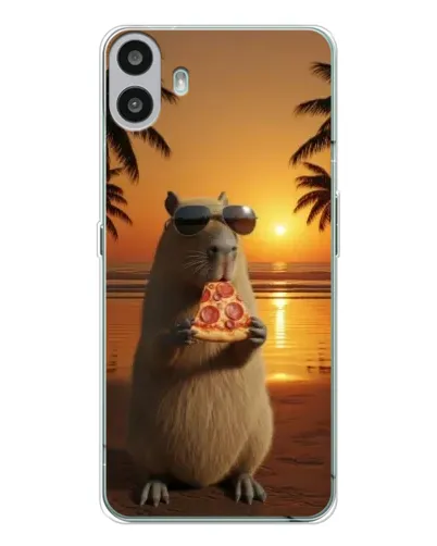 Чохол для Nothing CMF Phone 1 з картинкою «Капібара з піцою»