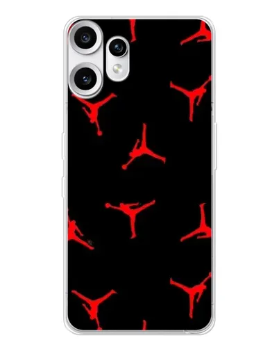 Чехол для Nothing CMF Phone 2 Pro с картинкой «Jordan Red Pattern»