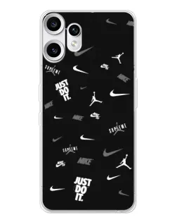 Чохол для Nothing CMF Phone 2 Pro з картинкою «Nike Black Pattern»
