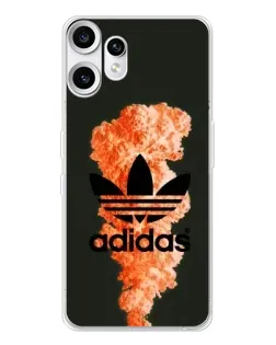 Чехол для Nothing CMF Phone 2 Pro с картинкой «Оранжевый дым Adidas»