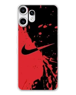 Чехол для Nothing CMF Phone 2 Pro с картинкой «Красные брызги Nike»