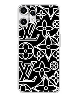 Чохол для Nothing CMF Phone 2 Pro з картинкою «Чорно-білий візерунок LV»