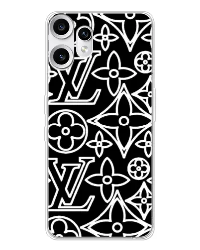 Чехол для Nothing CMF Phone 2 Pro с картинкой «Черно-белый узор LV»