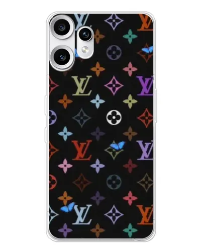 Чехол для Nothing CMF Phone 2 Pro с картинкой «Цветная монограмма LV»
