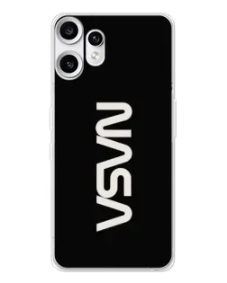 Чехол для Nothing CMF Phone 2 Pro с картинкой «NASA — вертикальный логотип»