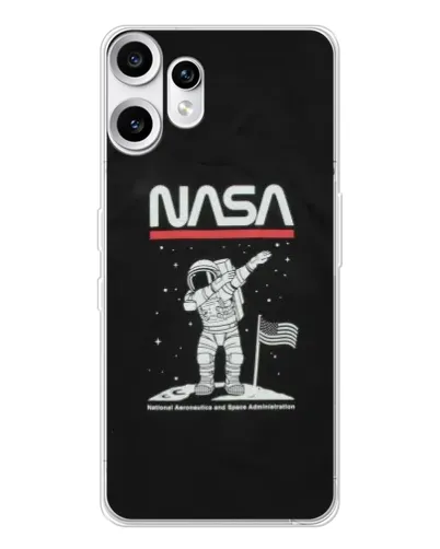 Чехол для Nothing CMF Phone 2 Pro с картинкой «NASA — шагаем по Луне» Чехол для Nothing CMF Phone 2 Pro с картинкой «NASA — шагаем по Луне»