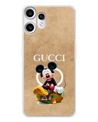 Чехол для Nothing CMF Phone 2 Pro с картинкой «Микки Маус Gucci — крафт» Чехол для Nothing CMF Phone 2 Pro с картинкой «Микки Маус Gucci — крафт»