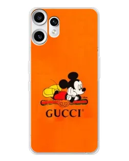 Чохол для Nothing CMF Phone 2 Pro з картинкою «Міккі Маус Gucci — помаранч»