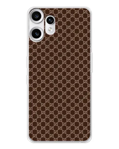 Чехол для Nothing CMF Phone 2 Pro с картинкой «Gucci — шоколадная сетка» Чехол для Nothing CMF Phone 2 Pro с картинкой «Gucci — шоколадная сетка»