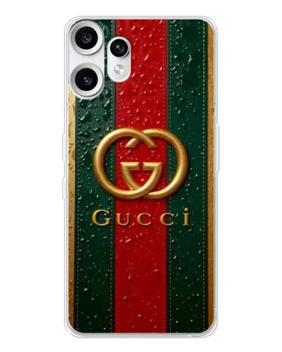Чехол для Nothing CMF Phone 2 Pro с картинкой «Gucci — фирменная полоса и золото» Чехол для Nothing CMF Phone 2 Pro с картинкой «Gucci — фирменная полоса и золото»