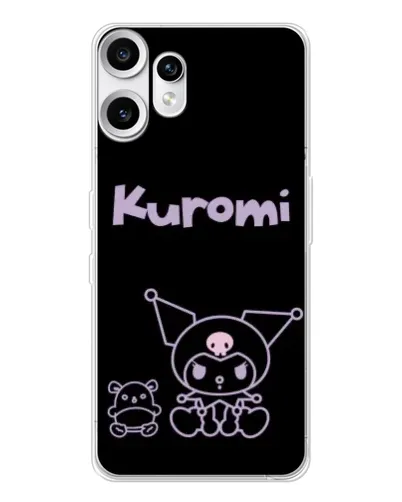 Чохол для Nothing CMF Phone 2 Pro з картинкою «Kuromi — чорний мінімалізм»