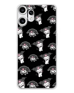 Чохол для Nothing CMF Phone 2 Pro з картинкою «Чорний паттерн Kuromi» Чохол для Nothing CMF Phone 2 Pro з картинкою «Чорний паттерн Kuromi»