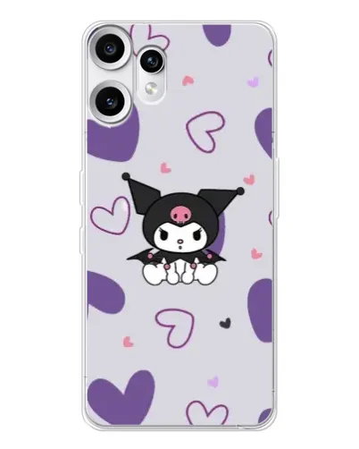 Чохол для Nothing CMF Phone 2 Pro з картинкою «Kuromi та лавандові серця»