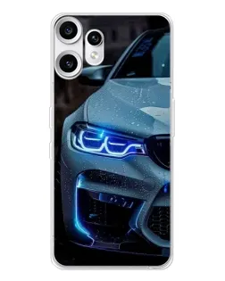 Чохол для Nothing CMF Phone 2 Pro з картинкою «Погляд BMW з синіми фарами» Чохол для Nothing CMF Phone 2 Pro з картинкою «Погляд BMW з синіми фарами»
