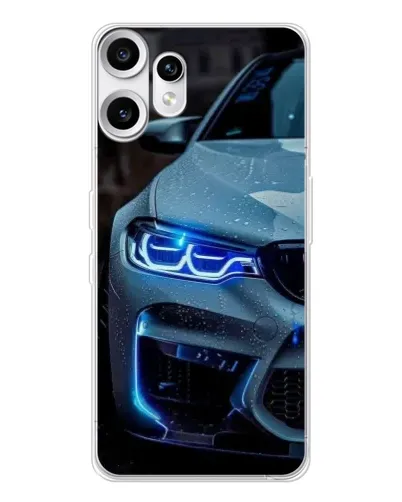 Чехол для Nothing CMF Phone 2 Pro с картинкой «Взгляд BMW с синими фарами»