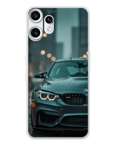 Чехол для Nothing CMF Phone 2 Pro с картинкой «BMW в огнях города»