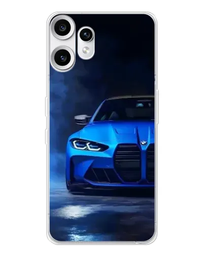 Чехол для Nothing CMF Phone 2 Pro с картинкой «Голубая BMW M4»
