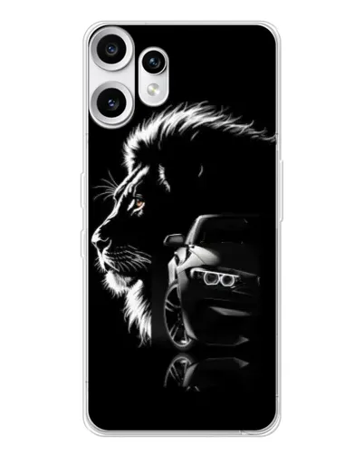 Чехол для Nothing CMF Phone 2 Pro с картинкой «BMW и лев»