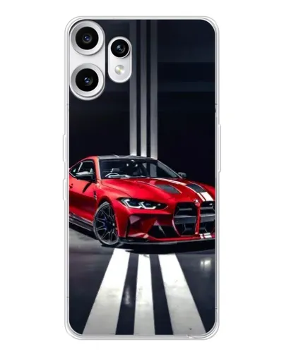 Чехол для Nothing CMF Phone 2 Pro с картинкой «Красная BMW на дороге»
