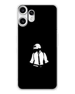 Чохол для Nothing CMF Phone 2 Pro з картинкою «PUBG — білий шолом»
