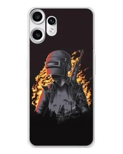 Чохол для Nothing CMF Phone 2 Pro з картинкою «PUBG — вогняний силует»