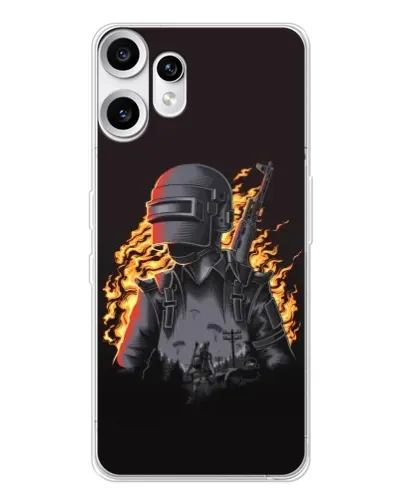 Чохол для Nothing CMF Phone 2 Pro з картинкою «PUBG — вогняний силует» Чохол для Nothing CMF Phone 2 Pro з картинкою «PUBG — вогняний силует»