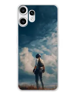 Чохол для Nothing CMF Phone 2 Pro з картинкою «Герой PUBG на скелі»