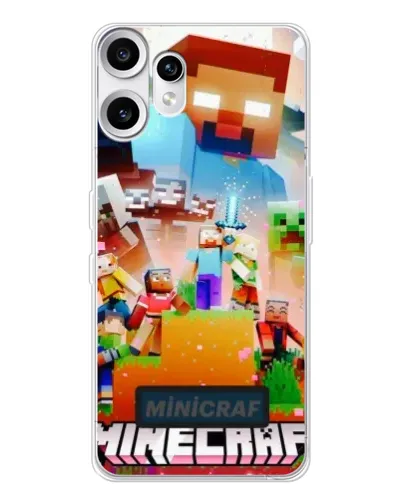 Чехол для Nothing CMF Phone 2 Pro с картинкой «Minecraft герои игры» Чехол для Nothing CMF Phone 2 Pro с картинкой «Minecraft герои игры»