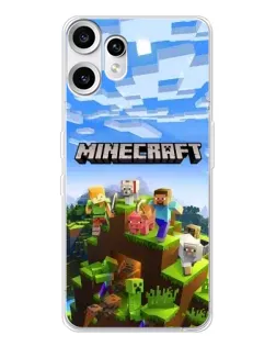 Чохол для Nothing CMF Phone 2 Pro з картинкою «Minecraft класичний світ»