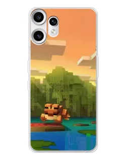 Чохол для Nothing CMF Phone 2 Pro з картинкою «Майнкрафт захід сонця»