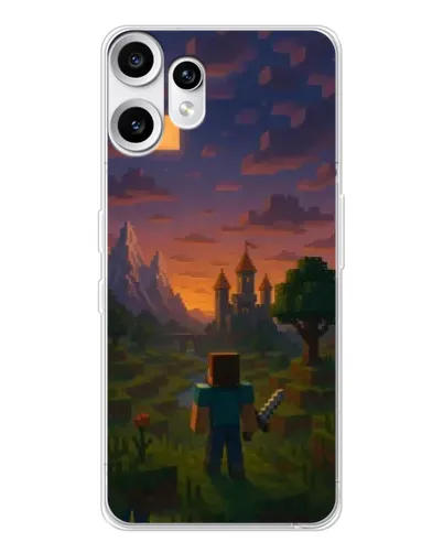 Чехол для Nothing CMF Phone 2 Pro с картинкой «Стив у башни» Чехол для Nothing CMF Phone 2 Pro с картинкой «Стив у башни»