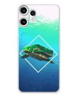 Чохол для Nothing CMF Phone 2 Pro з картинкою «Черепаха Minecraft»