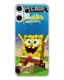 Чохол для Nothing CMF Phone 2 Pro з картинкою «Губка Боб Minecraft»