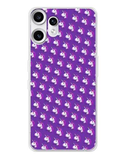 Чехол для Nothing CMF Phone 2 Pro с картинкой «Единороги на фиолетовом» Чехол для Nothing CMF Phone 2 Pro с картинкой «Единороги на фиолетовом»