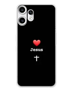 Чехол для Nothing CMF Phone 2 Pro с картинкой «Сердце - Jesus»