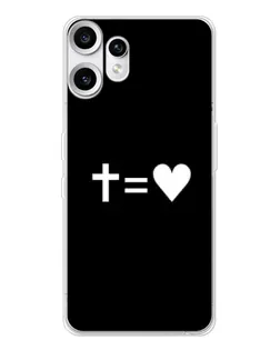 Чехол для Nothing CMF Phone 2 Pro с картинкой «Крест и Сердце»