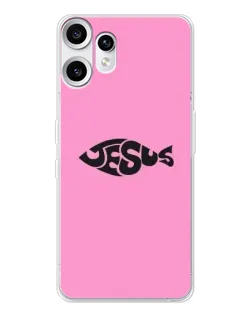 Чехол для Nothing CMF Phone 2 Pro с картинкой «Розовый символ  Jesus»