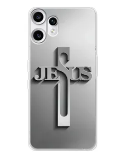 Чохол для Nothing CMF Phone 2 Pro з картинкою «Металевий хрест Jesus»