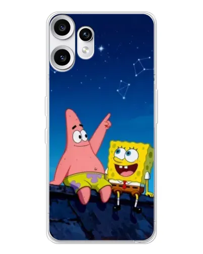 Чехол для Nothing CMF Phone 2 Pro с картинкой «Губка Боб и Патрик ночью» Чехол для Nothing CMF Phone 2 Pro с картинкой «Губка Боб и Патрик ночью»