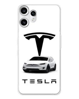 Чохол для Nothing CMF Phone 2 Pro з картинкою «Tesla White Style»