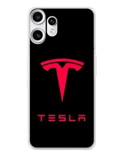 Чохол для Nothing CMF Phone 2 Pro з картинкою «Tesla Red Logo»