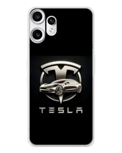 Чохол для Nothing CMF Phone 2 Pro з картинкою «Tesla — срібне авто» Чохол для Nothing CMF Phone 2 Pro з картинкою «Tesla — срібне авто»